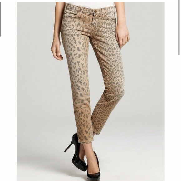 Current/Elliot Mid Rise Skinny Leg Jeans Animal Print Size 0/24 Leopard Print - Picture 6 of 11